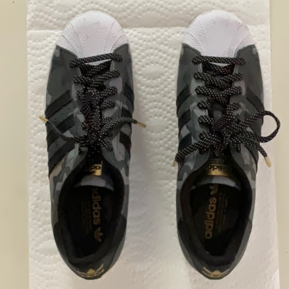 Adidas Originals Superstar Series Skateboarding Shoes Men Low Black/gray/white